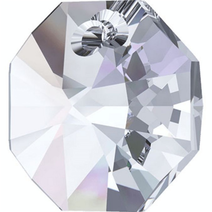 Pendentif octogonal 6401 - 12 mm - Crystal Aurore Boreale - Cristaux de Swarovski - Rougier et Plé