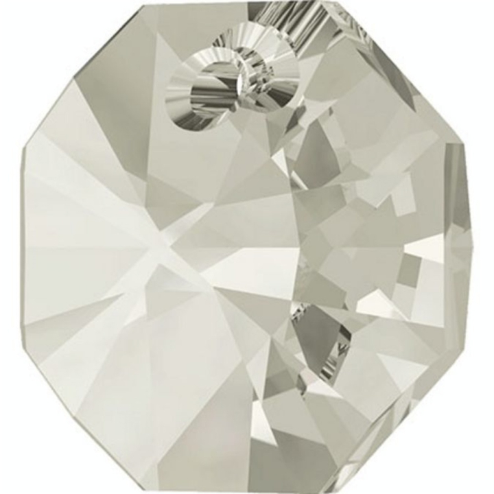 Pendentif octogonal 6401 - 12 mm - Crystal Silver Shade - Cristaux de Swarovski - Rougier et Plé