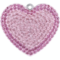 Pendentif pavé cœur 67412 - 14 mm - Rose - Cristaux de Swarovski - Rougier et Plé