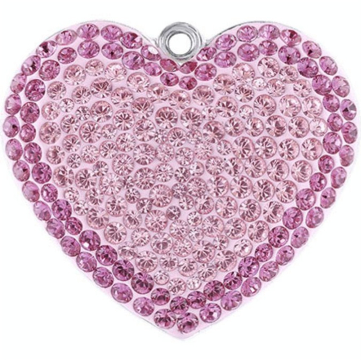 Pendentif pavé cœur 67412 - 14 mm - Rose - Cristaux de Swarovski - Rougier et Plé