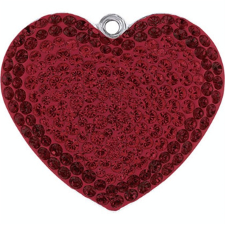 Pendentif pavé cœur 67412 - 14 mm - Siam - Cristaux de Swarovski - Rougier et Plé