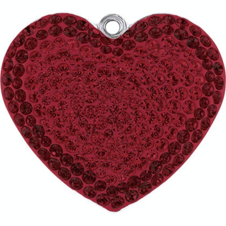 Pendentif pavé cœur 67412 - 14 mm - Siam - Cristaux de Swarovski - Rougier et Plé