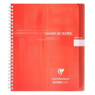 Cahier de texte KoverBook 17 x 22 cm 148 pages Grands carreaux Séyès - Clairefontaine - Rougier et Plé