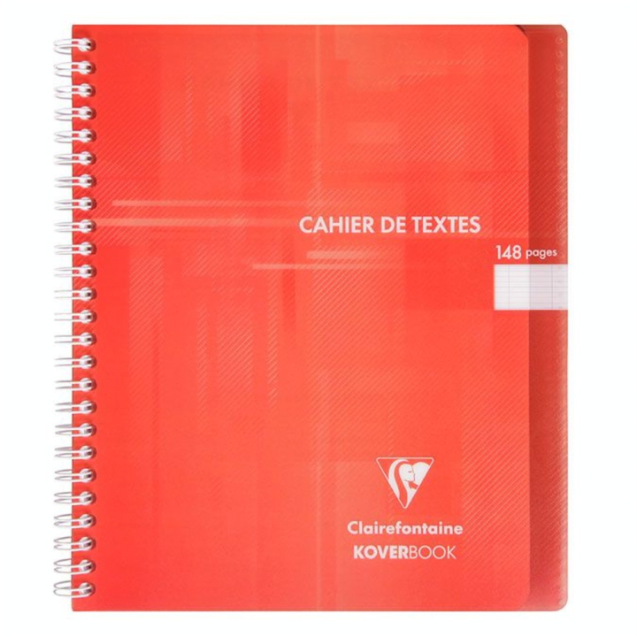 Cahier de texte KoverBook 17 x 22 cm 148 pages Grands carreaux Séyès - Clairefontaine - Rougier et Plé