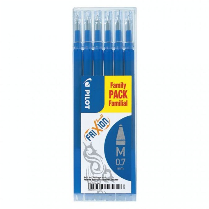 Recharge pour stylo effaçable Frixion Pointe moyenne 6 bleu - Pilot - Rougier et Plé