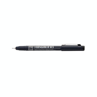 Feutre Mangaka Noir 0.35 mm - Kuretake - Rougier et Plé