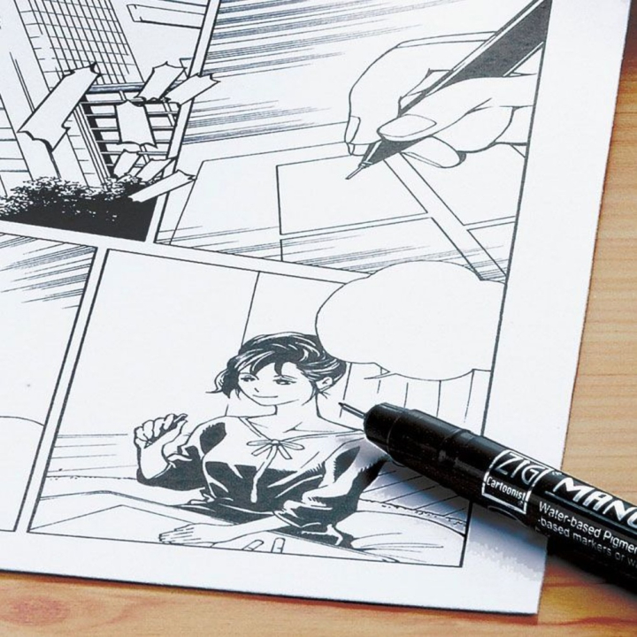Feutre Mangaka Pochette 0.25 mm x 5 pcs - Zig - Rougier et Plé