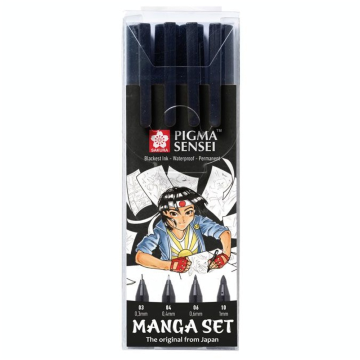 Feutre Pigma Sensei Manga set x 4 - Sakura - Rougier et Plé