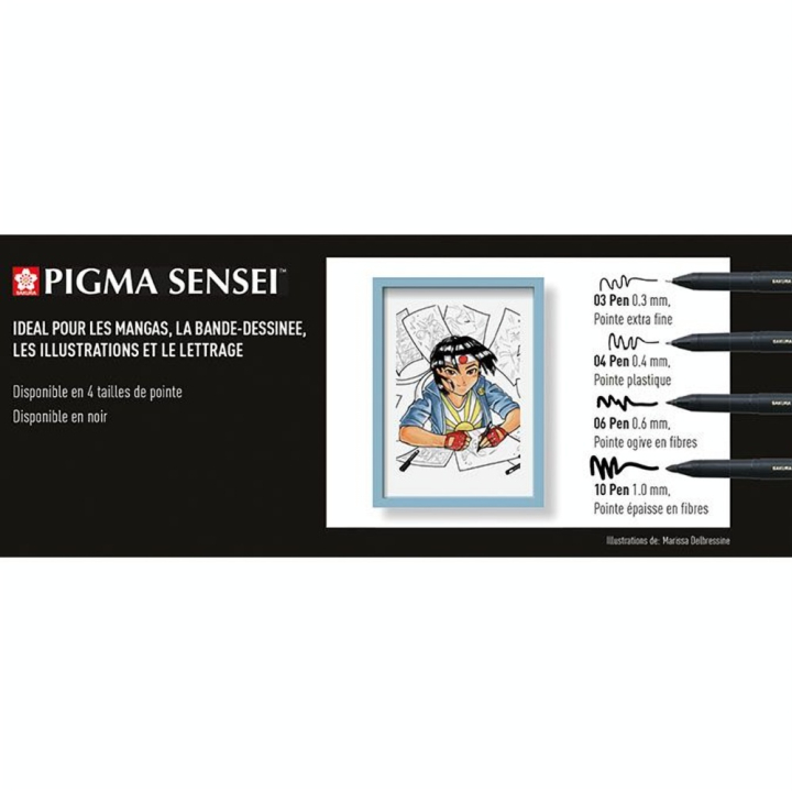 Feutre Pigma Sensei Manga set x 4 - Sakura - Rougier et Plé