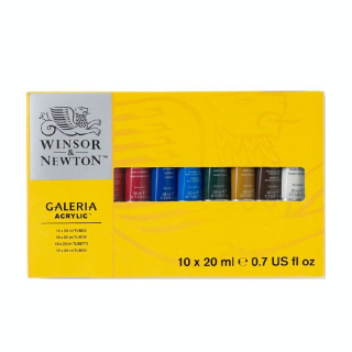 Peinture acrylique fine Galeria Assortiment 10 tubes 20 ml - Winsor & Newton - Rougier et Plé
