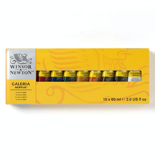 Peinture acrylique fine Galeria Assortiment 10 tubes 60 ml - Winsor & Newton - Rougier et Plé