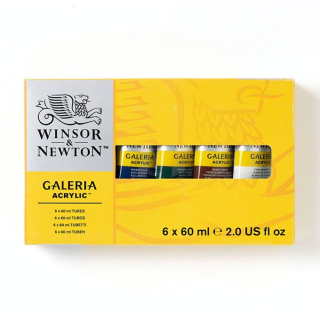 Peinture acrylique fine Galeria Assortiment 6 tubes 60 ml - Winsor & Newton - Rougier et Plé