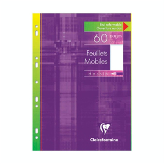 Feuillets mobiles dessin 125 g/m² A4 21 x 29,7 cm Pochette de 30 - Clairefontaine - Rougier et Plé