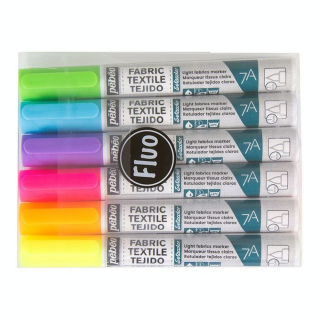 Marqueur textile Tissus clairs 7A Set fluo 6 couleurs - Pébéo - Rougier et Plé