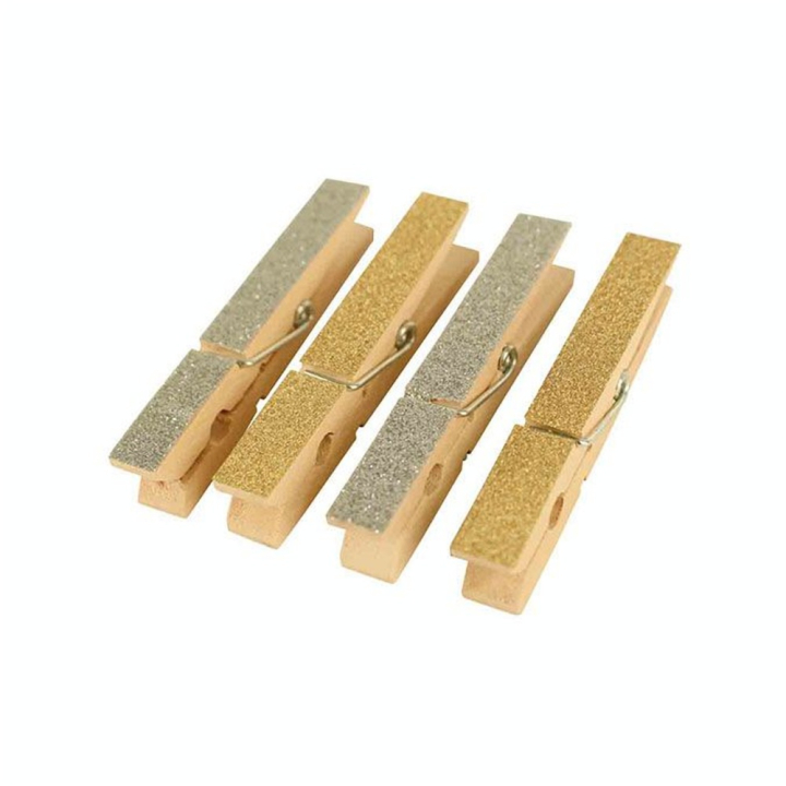 Pince à linge or et argent - 4 pcs - CTOP - Rougier et Plé