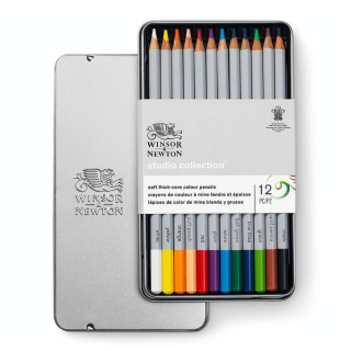 Crayon de couleur Studio Boîte métal de 12 - Winsor & Newton - Rougier et Plé