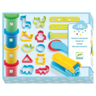 Pâte à modeler 1er âge 4 pots et 17 outils - Djeco - Rougier et Plé
