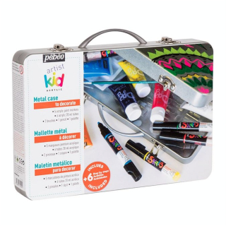 Mallette métal Artist Kid marqueurs + peinture acrylique - Pébéo - Rougier et Plé