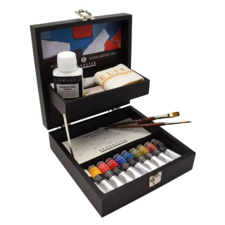 Peinture à l'huile extra-fine Coffret bois noir 10 x 21 ml - Sennelier - Rougier et Plé