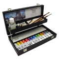Peinture à l'huile fine Rive Gauche Coffret bois noir 14 x 40 ml - Sennelier - Rougier et Plé