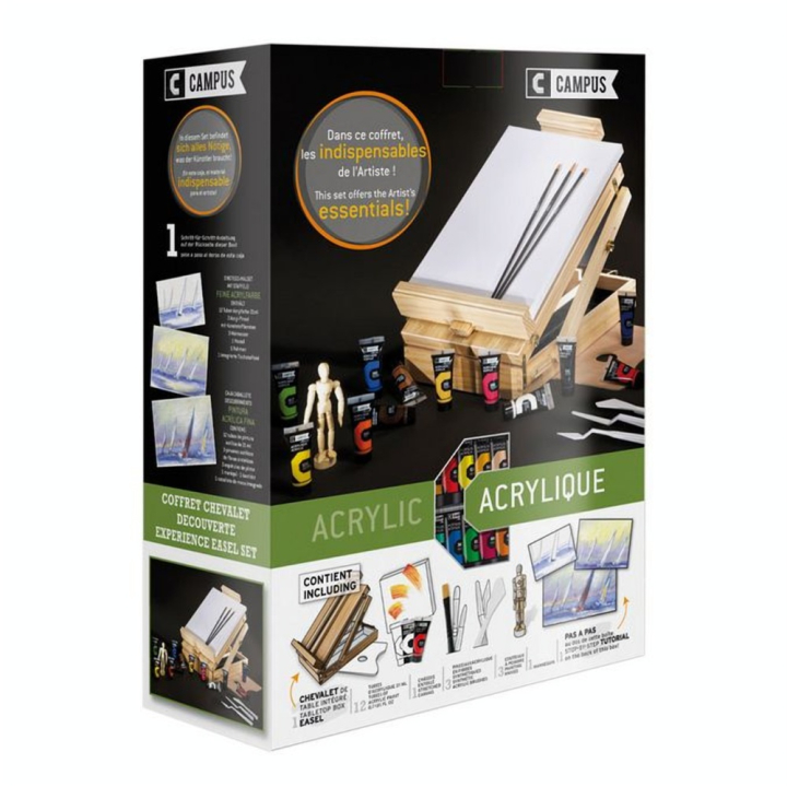 Boîte chevalet Coffret découverte peinture Acrylique - Raphaël - Rougier et Plé