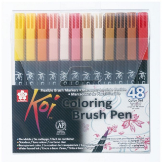 Feutre pinceau Koi Set 48 couleurs - Sakura - Rougier et Plé