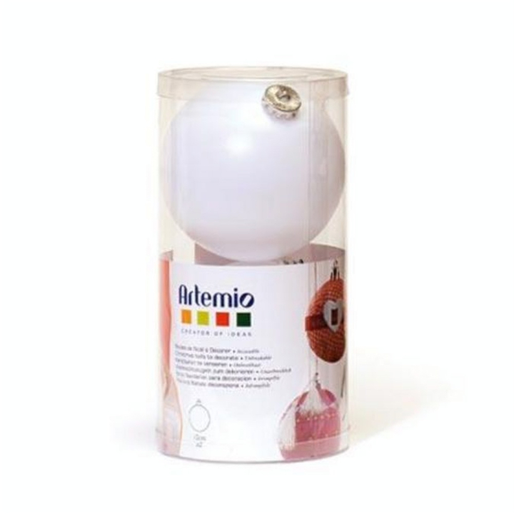 Boule de noël en plastique Ø 12 cm 2 pcs - Artemio - Rougier et Plé