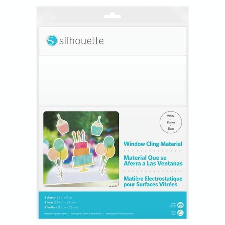 Film électrostatique pour vitres Blanc 21.6 x 28 cm 5 pcs - Silhouette - Rougier et Plé