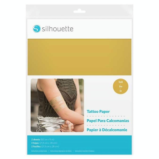 Papier pour tatouage éphémère Or 21.6 x 28 cm 2 pcs - Silhouette - Rougier et Plé