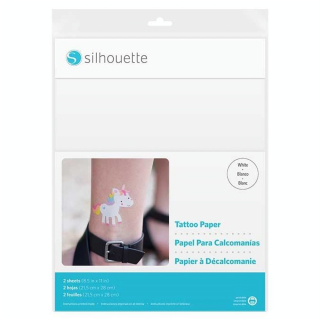 Papier pour tatouage éphémère Blanc 21.6 x 28 cm 2 pcs - Silhouette - Rougier et Plé