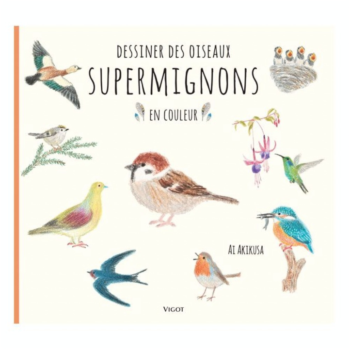 Livre Dessiner des oiseaux supermignons en couleur - Éditions Vigot - Rougier et Plé