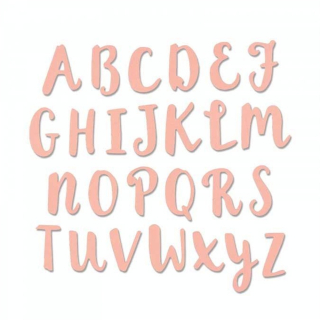 Matrice de découpe Thinlits Die Alphabet majuscule au pinceau 26 pcs - Sizzix - Rougier et Plé