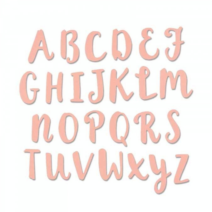 Matrice de découpe Thinlits Die Alphabet majuscule au pinceau 26 pcs - Sizzix - Rougier et Plé