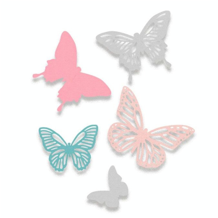 Matrice de découpe Die Thinlits Papillons 5 pcs - Sizzix - Rougier et Plé