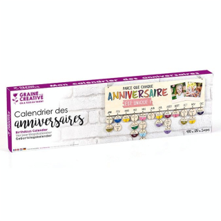 Calendrier perpétuel des Anniversaires 40 x 12 cm - Graine Créative - Rougier et Plé