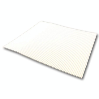 Carton double cannelure apparente Blanc 3 mm 50 x 65 cm - Esprit Papier - Rougier et Plé