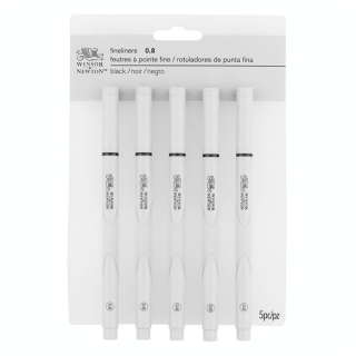 Feutre Fineliner W&N 0.8 x 5 pcs - Winsor & Newton - Rougier et Plé
