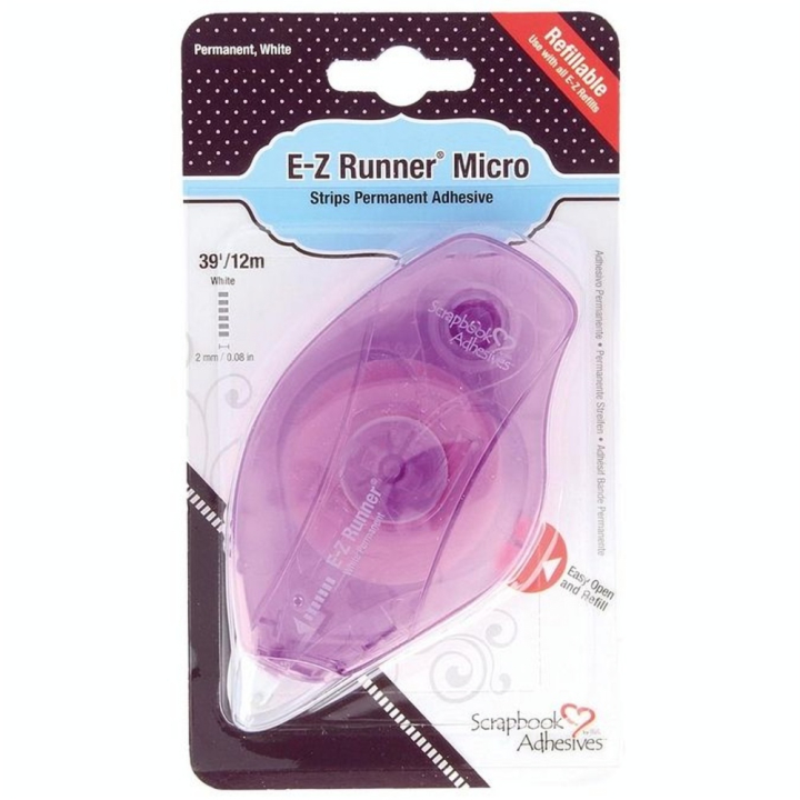 Micro strips adhésifs double-face permanents E-Z-Runner - Scrapbook Adhesives - Rougier et Plé