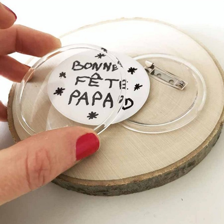 Badge rond à personnaliser Ø 6 cm 3 pcs - Artemio - Rougier et Plé