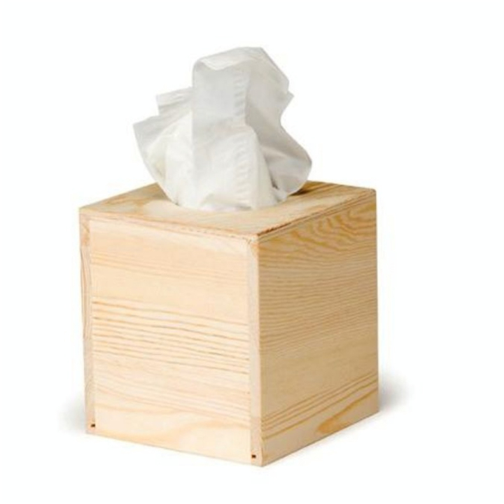 Boîte à mouchoir en bois carrée 13 x 13 x 14 cm - Artemio - Rougier et Plé