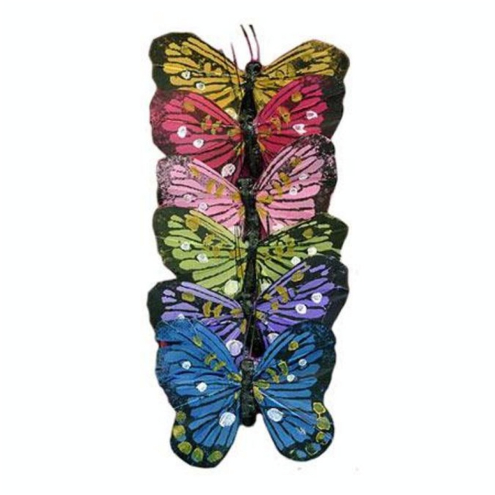 Papillon sur pince 6 pcs - Artemio - Rougier et Plé