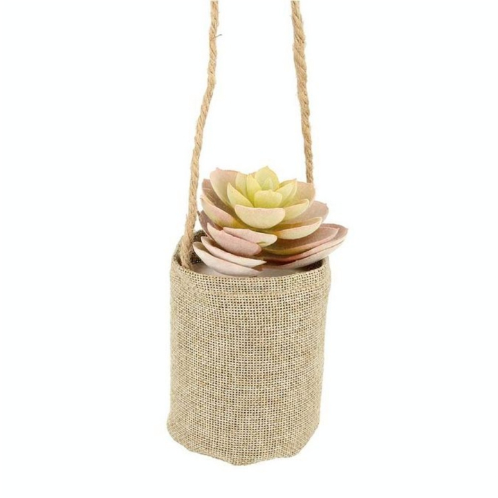 Pot en jute + mousse polystyrène 10 x 11.4 cm - Artemio - Rougier et Plé