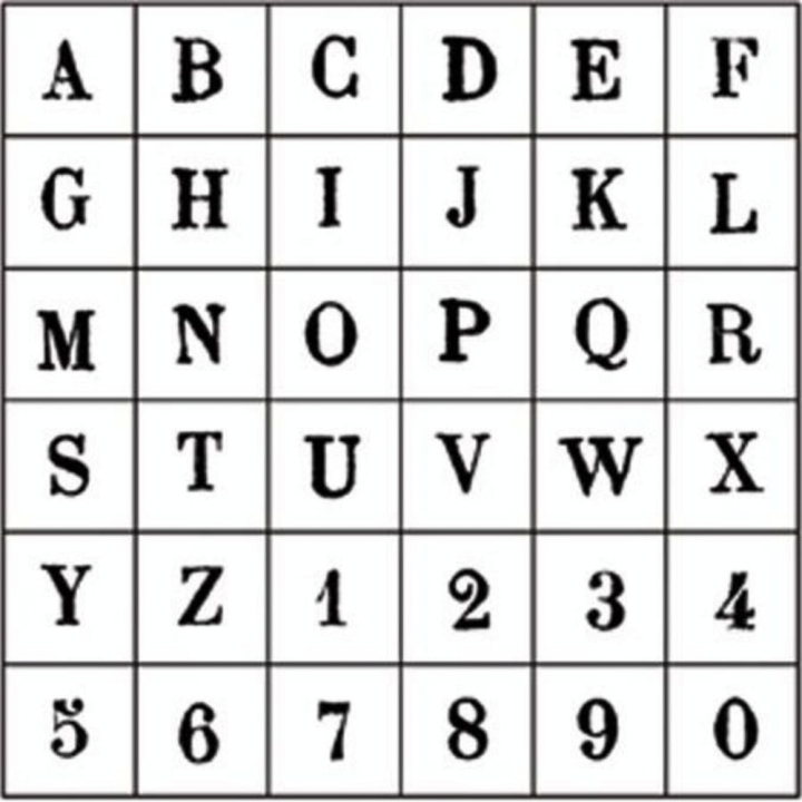 Tampon bois Alphabet majuscule n°2 0.7 x 1 cm - Artemio - Rougier et Plé