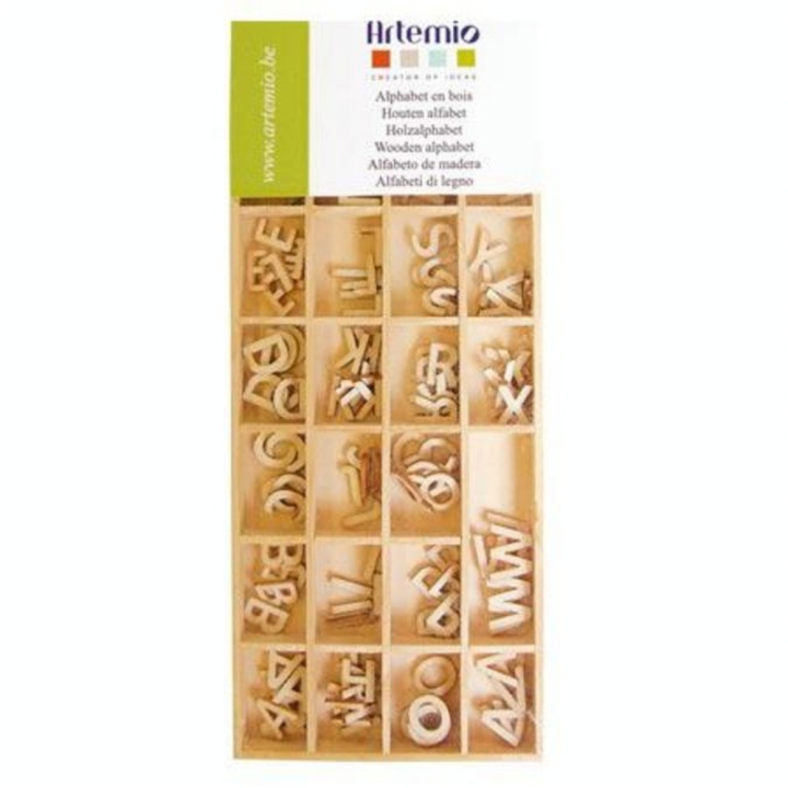Silhouette Alphabet en bois 162 pcs - Artemio - Rougier et Plé
