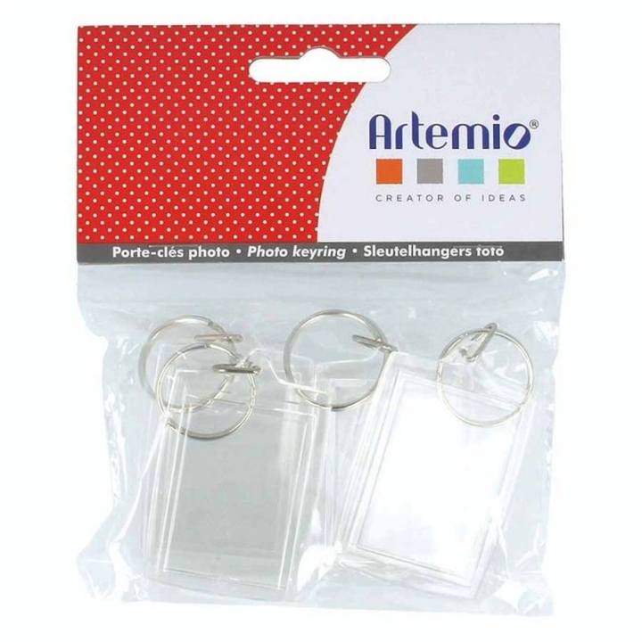 Porte-clés Photo rectangle 3 x 4,5 cm 4 pcs - Artemio - Rougier et Plé