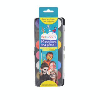 Maquillage pour enfant set Kermesse 12 couleurs - Grim'Tout - Rougier et Plé