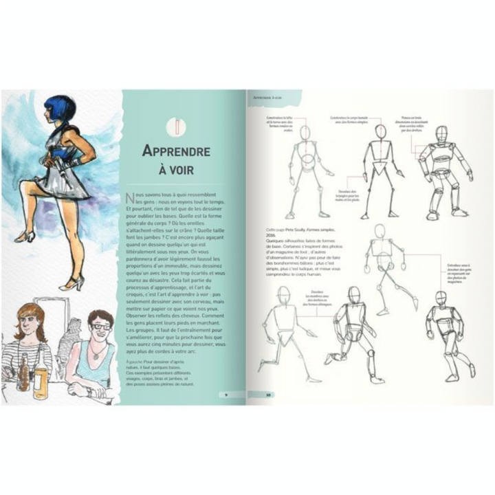 Livre 5 MINUTES POUR DESSINER... LES GENS 54 idées pour croquer sur le vif - Eyrolles - Rougier et Plé