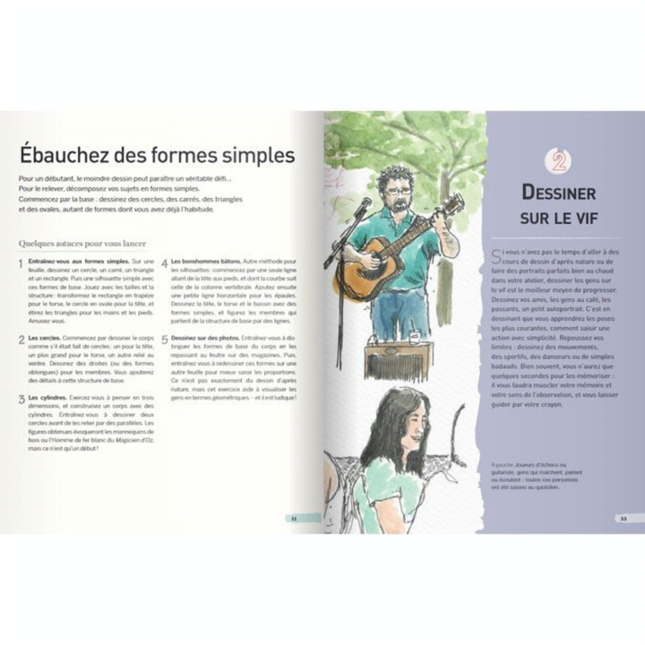 Livre 5 MINUTES POUR DESSINER... LES GENS 54 idées pour croquer sur le vif - Eyrolles - Rougier et Plé