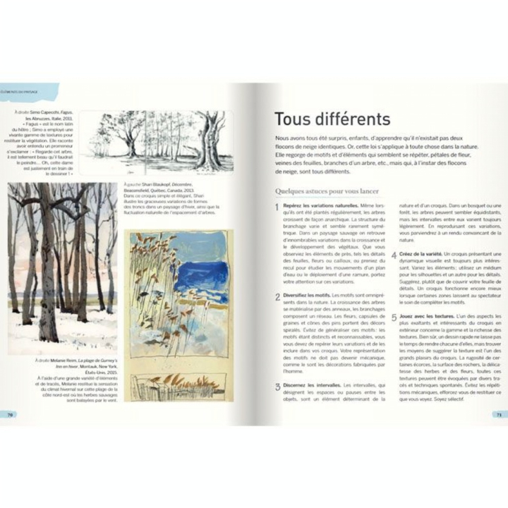 Livre 5 MINUTES POUR DESSINER... LES PAYSAGES 54 idées pour croquer sur le vif - Eyrolles - Rougier et Plé