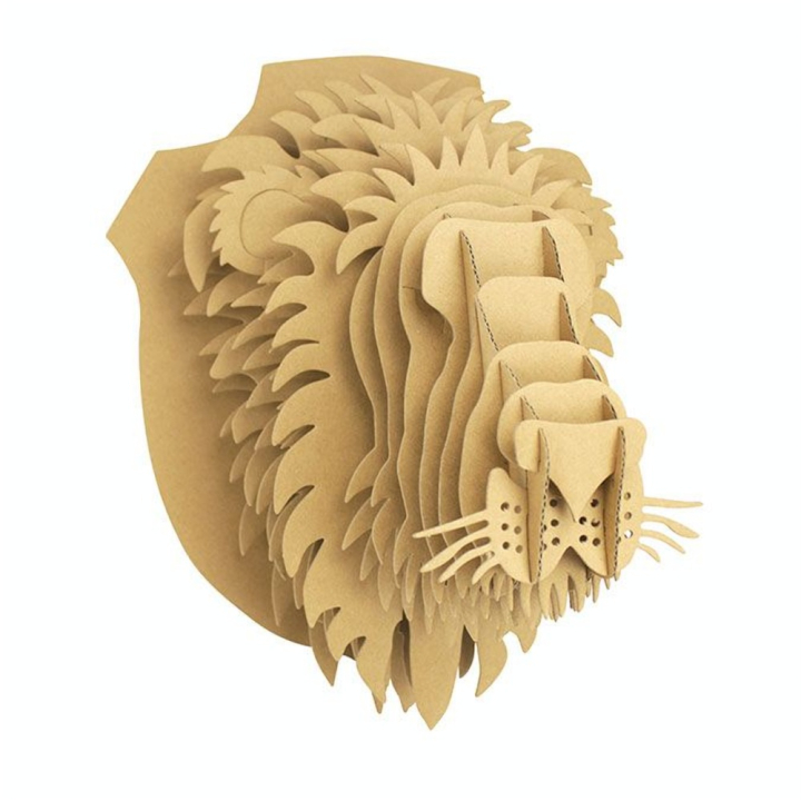 Trophée Lion carton à assembler 25 x 32 x 24 cm - CTOP - Rougier et Plé